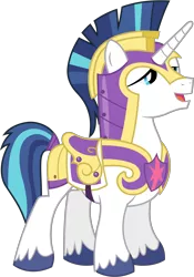 Size: 4160x5930 | Tagged: absurd resolution, armor, artist:90sigma, derpibooru import, equestria games (episode), royal guard, safe, shining armor, simple background, solo, standing, transparent background, vector