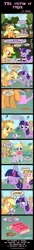 Size: 700x5168 | Tagged: safe, artist:henbe, derpibooru import, applejack, derpy hooves, dinky hooves, spike, twilight sparkle, twilight sparkle (alicorn), alicorn, pony, twilight's kingdom, acorn, book, comic, crying, earth pony magic, feels, female, incoming feels, mare, watering can