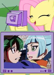 Size: 674x924 | Tagged: derpibooru import, exploitable meme, meme, obligatory pony, safe, sakaki yuya, shiunin sora, tv meme, yu-gi-oh!, yugioh arc v