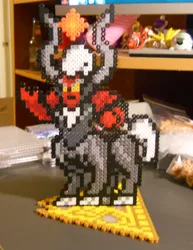 Size: 568x734 | Tagged: artist:corneliusedmond, beads, derpibooru import, etsy, lord tirek, perler beads, pixel art, safe, scorpan's necklace, season 4, sprite, twilight's kingdom