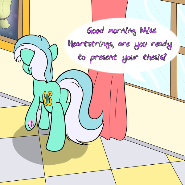 Size: 1500x1500 | Tagged: artist:lightningnickel, cute, derpibooru import, frog (hoof), heartstrings, lyra heartstrings, professor lyra, safe, solo, underhoof