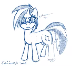 Size: 945x863 | Tagged: artist:btbunny, derpibooru import, monochrome, prize on the eyes, safe, solo, star glasses, these aren't my glasses, vinyl scratch