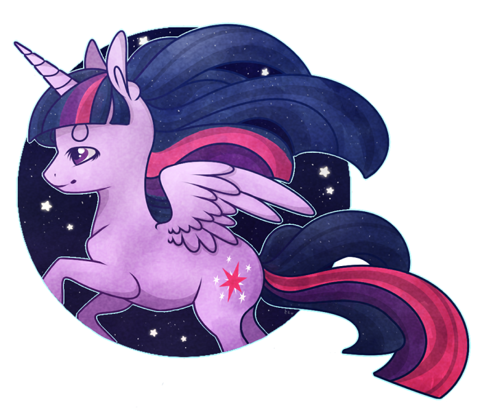 Size: 700x595 | Tagged: safe, artist:captivelegacy, derpibooru import, twilight sparkle, twilight sparkle (alicorn), alicorn, pony, night, solo