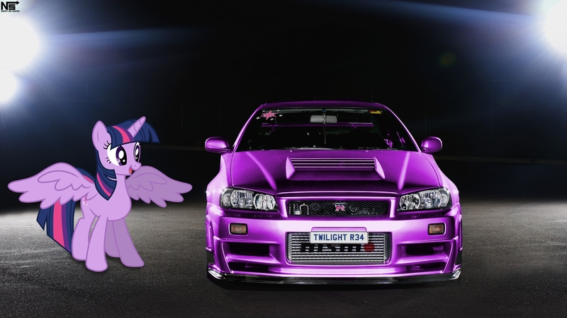 Size: 1920x1080 | Tagged: safe, artist:nsdrift, derpibooru import, twilight sparkle, twilight sparkle (alicorn), alicorn, pony, car, female, mare, nissan, nissan skyline, skyline r34, solo