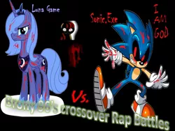 Size: 960x720 | Tagged: artist needed, semi-grimdark, derpibooru import, edit, princess luna, pony, luna game, 1000 hours in ms paint, 1000 years in photoshop, blood, brony 96's crossover rap battles, caption, copy and paste, creepypasta, crossover, image, image macro, jontron thread, jpeg, luna.exe, meme, ms paint, rap battle, s1 luna, sonic the hedgehog, sonic the hedgehog (series), sonic.exe, text, why
