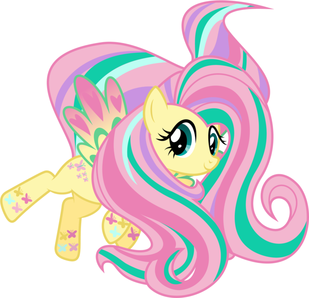 Size: 3611x3487 | Tagged: artist:thisismyphotoshoppin, derpibooru import, fluttershy, rainbow power, safe, simple background, solo, transparent background, twilight's kingdom, vector