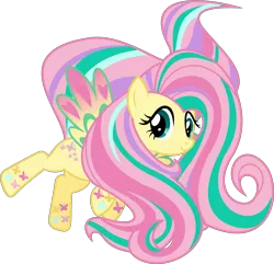 Size: 3611x3487 | Tagged: artist:thisismyphotoshoppin, derpibooru import, fluttershy, rainbow power, safe, simple background, solo, transparent background, twilight's kingdom, vector