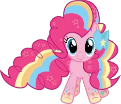 Size: 3549x3032 | Tagged: artist:thisismyphotoshoppin, derpibooru import, pinkie pie, rainbow power, safe, simple background, solo, transparent background, twilight's kingdom, vector