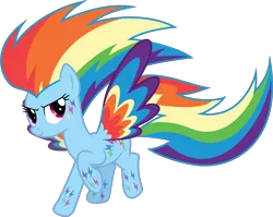 Size: 3720x2961 | Tagged: artist:thisismyphotoshoppin, derpibooru import, high res, rainbow dash, rainbow power, safe, simple background, solo, transparent background, twilight's kingdom, vector