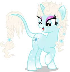 Size: 8361x8494 | Tagged: safe, artist:benybing, derpibooru import, ponified, pony, absurd resolution, augmented tail, elsa, frozen (movie), solo
