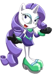 Size: 872x1190 | Tagged: anthro, artist:blehmaster7, chalky outlines, crossover, derpibooru import, plantigrade anthro, rarity, safe, solo, sonicified, sonic the hedgehog (series), style emulation