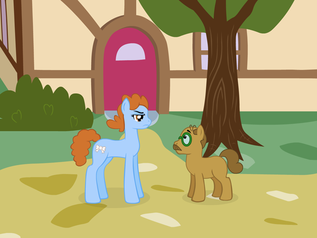 Size: 640x480 | Tagged: safe, artist:aha-mccoy, derpibooru import, ponified, pony, nopony-ask-mclovin, farmer, farmer's wife, phineas and ferb