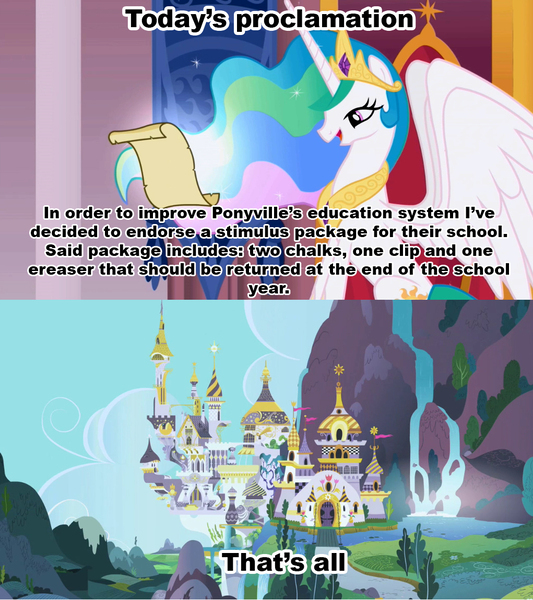 Size: 1021x1149 | Tagged: canterlot, celestia's proclamation, derpibooru import, exploitable meme, meme, princess celestia, safe