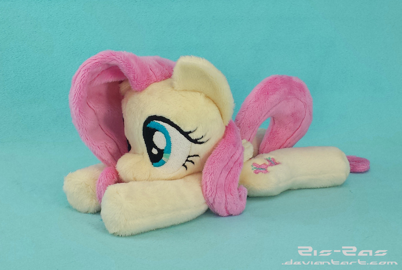 Size: 2255x1513 | Tagged: artist:zizzaz, beanie (plushie), cute, derpibooru import, fluttershy, irl, photo, plushie, prone, safe