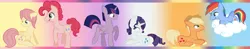 Size: 5400x1050 | Tagged: alicorn, applejack, applejack (male), artist:suenden-hund, bubble berry, butterscotch, derpibooru import, dusk shine, elusive, fluttershy, mane six, pinkie pie, prince dusk, rainbow blitz, rainbow dash, rarity, rule 63, safe, twilight sparkle, twilight sparkle (alicorn)