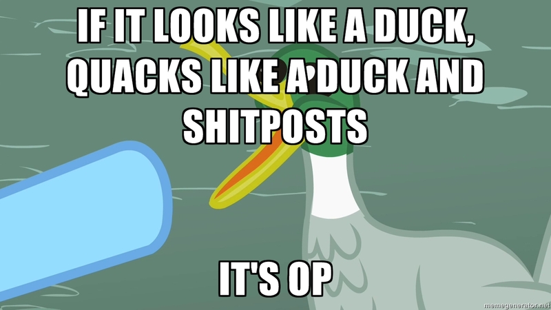 Size: 1280x720 | Tagged: bird, caption, derpibooru import, duck, image macro, may the best pet win, meme, op, reaction image, safe, screencap, text, vulgar