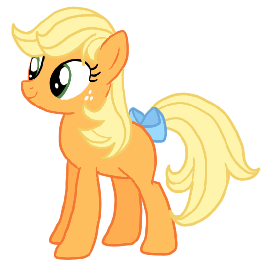 Size: 548x535 | Tagged: alternate hairstyle, applejack (g1), artist:cyberzerop, blank flank, bow, derpibooru import, g1, g1 to g4, generation leap, safe, simple background, solo, tail bow, transparent background, vector