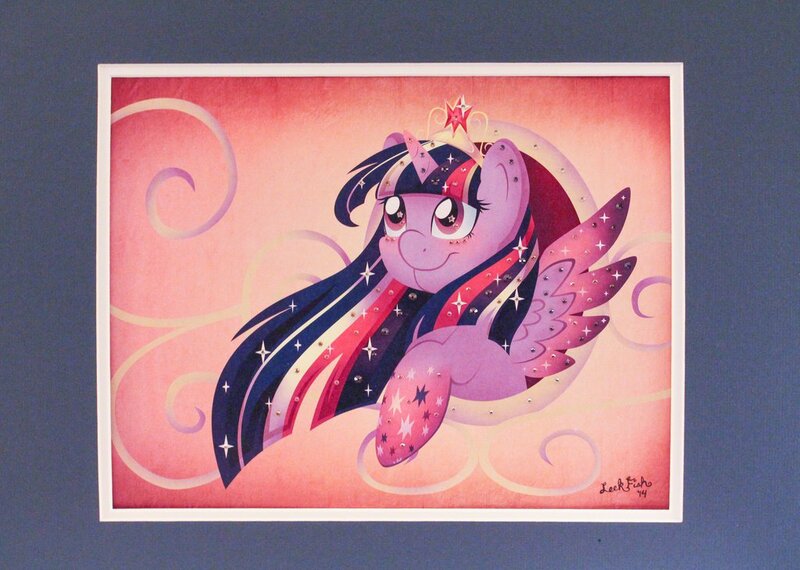 Size: 1024x729 | Tagged: safe, artist:abbystarling, deleted from derpibooru, derpibooru import, twilight sparkle, twilight sparkle (alicorn), alicorn, pony, element of magic, female, mare, rainbow power, solo