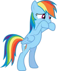 Size: 4775x6000 | Tagged: safe, artist:xpesifeindx, derpibooru import, rainbow dash, pegasus, pony, maud pie (episode), .svg available, absurd resolution, bipedal, cute, dashabetes, female, mare, sad, simple background, solo, standing, transparent background, vector