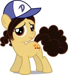 Size: 1024x1125 | Tagged: safe, artist:katequantum, derpibooru import, ponified, pony, blood, clemenbetes, clementine (walking dead), cute, flower, simple background, solo, the walking dead, the walking dead game, transparent background, vector