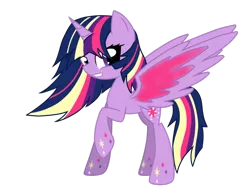 Size: 1024x768 | Tagged: safe, artist:thelyuba1211, derpibooru import, twilight sparkle, twilight sparkle (alicorn), alicorn, pony, female, mare, rainbow power, solo