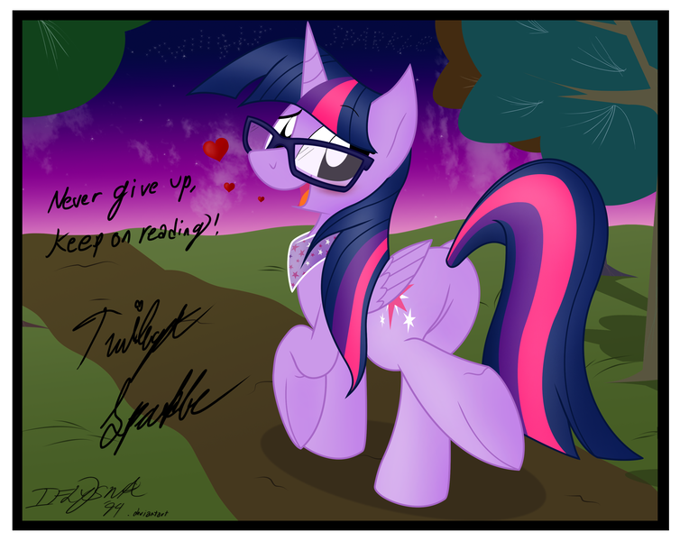 Size: 3356x2671 | Tagged: safe, artist:iflysna94, derpibooru import, twilight sparkle, twilight sparkle (alicorn), alicorn, pony, autograph, female, mare, solo