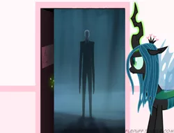 Size: 1280x985 | Tagged: derpibooru import, exploitable meme, fluffle puff's closet, meme, queen chrysalis, safe, slender, slenderman