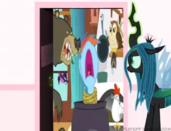 Size: 1280x985 | Tagged: derpibooru import, exploitable meme, fluffle puff's closet, meme, queen chrysalis, rainbow dash, safe