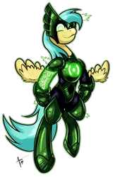 Size: 1751x2678 | Tagged: artist:cynos-zilla, blackest night, crossover, dc comics, derpibooru import, green lantern, green lantern (comic), safe, simple background, solo, sunshower raindrops, transparent background