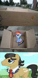 Size: 1320x2656 | Tagged: dashie meme, derpibooru import, equestria's best father, exploitable meme, filthy rich, good people finding dash meme, meme, obligatory pony, safe