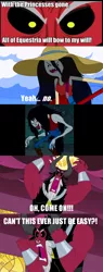 Size: 650x1710 | Tagged: adventure time, derpibooru import, exploitable meme, lord tirek, marceline, meme, safe, scorpan's necklace, tirek vs everyone meme