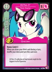 Size: 372x519 | Tagged: ccg, derpibooru import, enterplay, merchandise, mlp trading card game, rock 'n rave, safe, solo, vinyl scratch