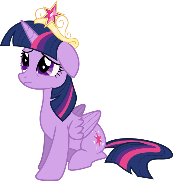 Size: 4948x5177 | Tagged: safe, artist:auburnborbon, derpibooru import, twilight sparkle, twilight sparkle (alicorn), alicorn, pony, princess twilight sparkle (episode), .ai available, absurd resolution, element of magic, female, floppy ears, frown, mare, sad, simple background, sitting, solo, transparent background, vector