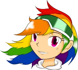 Size: 2279x2059 | Tagged: artist:flam3zero, bust, clothes, cosplay, costume, crossover, derpibooru import, human, humanized, portrait, rainbow dash, safe, solo, sonic adventure 2, sonic the hedgehog (series)
