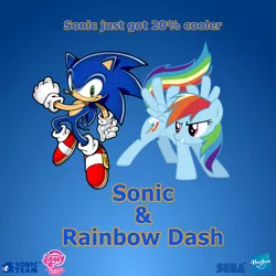 Size: 7800x7800 | Tagged: safe, derpibooru import, rainbow dash, pony, 20% cooler, absurd resolution, copy and paste, crossover, fim logo, hasbro, logo, sega, sonic team, sonic the hedgehog, sonic the hedgehog (series)