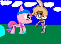 Size: 1792x1288 | Tagged: 1000 hours in ms paint, artist:girlygirlykitty58, bunnie rabbot, crossover, derpibooru import, g3, safe, skywishes, sonic the hedgehog (series)