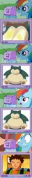 Size: 659x3597 | Tagged: brock, derpibooru import, exploitable meme, meme, obligatory pony, omg, pokémon, rainbow dash, safe, snorlax, text, tv meme, wat