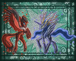 Size: 1280x1024 | Tagged: safe, artist:raptor007, derpibooru import, princess luna, ponified, pony, xerneas, yveltal, pokémon