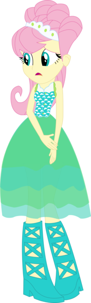 Size: 739x2447 | Tagged: safe, artist:sketchmcreations, derpibooru import, edit, vector edit, fluttershy, equestria girls, green isn't your color, clothes, dress, inkscape, open mouth, photo shoot, simple background, solo, transparent background, vector