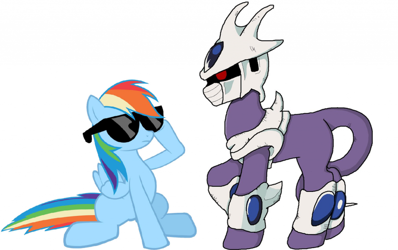 Size: 1024x645 | Tagged: safe, derpibooru import, rainbow dash, ponified, pony, 20% cooler, cooler, cooler (dbz), crossover, dragon ball z, pun, rainbowcooler, visual pun