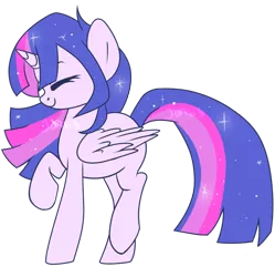 Size: 900x905 | Tagged: safe, artist:fikakorv, derpibooru import, twilight sparkle, twilight sparkle (alicorn), alicorn, pony, eyes closed, female, mare, solo