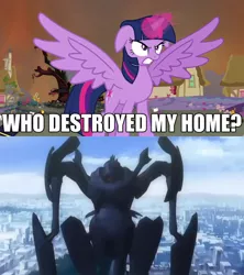 Size: 910x1024 | Tagged: safe, derpibooru import, twilight sparkle, twilight sparkle (alicorn), alicorn, pony, bokurano, exploitable meme, female, mare, meme, obligatory pony, this will end in tears, who destroyed twilight's home, zearth