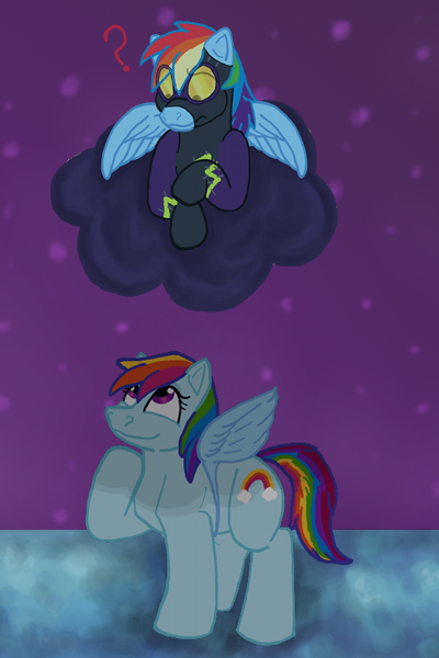 Size: 400x600 | Tagged: artist:ratdust, ask, ask g3 dashie, derpibooru import, g3, rainbow dash, rainbow dash (g3), safe, solo, tumblr