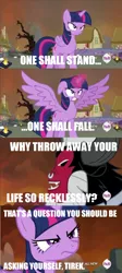 Size: 770x1720 | Tagged: safe, derpibooru import, edit, edited screencap, screencap, lord tirek, twilight sparkle, twilight sparkle (alicorn), alicorn, pony, twilight's kingdom, caption, comic, female, image macro, mare, megatron, meme, optimus prime, screencap comic, text, the transformers: the movie, transformers