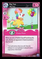 Size: 344x480 | Tagged: safe, derpibooru import, big top, earth pony, pony, hearts and hooves day (episode), bowtie, ccg, clown makeup, clown nose, clown shoes, crystal games, enterplay, male, merchandise, stallion
