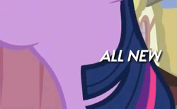 Size: 567x350 | Tagged: safe, derpibooru import, screencap, twilight sparkle, twilight sparkle (alicorn), alicorn, pony, all new, animated, close-up, out of context, solo, text, throat