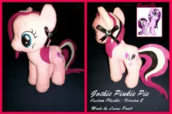 Size: 1500x996 | Tagged: artist:lucaspratt, custom, derpibooru import, goth, gothic, gothic pinkie, irl, photo, pinkamena diane pie, pinkie pie, pinkie pie's boutique, plushie, safe, toy, ty