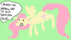 Size: 1024x576 | Tagged: airplane!, artist:gabbish, derpibooru import, fluttershy, movie quote, safe, solo