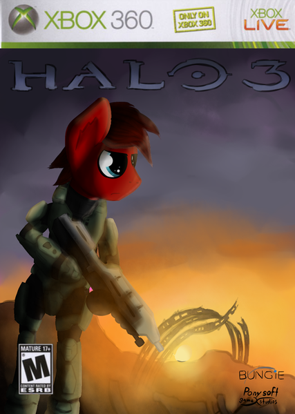 Size: 500x703 | Tagged: artist:marsminer, contest winner, derpibooru import, halo 3, halo (series), master chief, oc, oc:young, remake, safe, unofficial characters only