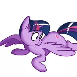 Size: 500x500 | Tagged: safe, artist:hajuya, derpibooru import, twilight sparkle, twilight sparkle (alicorn), alicorn, pony, female, flying, mare, simple background, solo